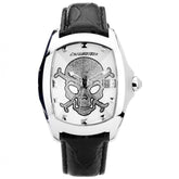 Chronotech Black Leather Dress Watch